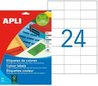 APLI 1591 - Permanente gele etiketten 70,0 x 37,0 mm 20 vellen
