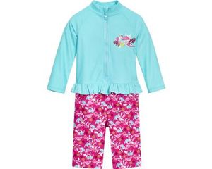 Playshoes zwempak lange mouw Flamingo Mint Roze Maat