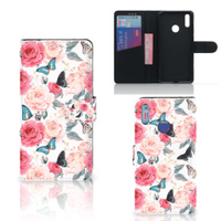 Huawei Y7 (2019) Hoesje Butterfly Roses - thumbnail