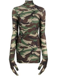 VETEMENTS robe courte à motif camouflage - Vert