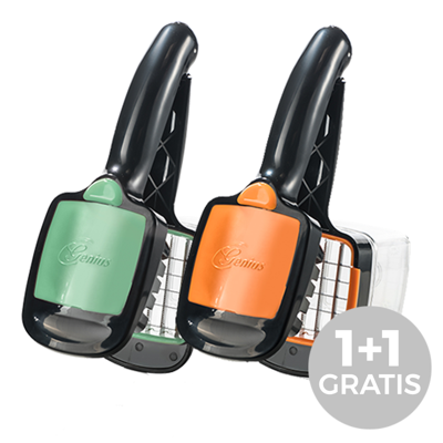 Nicer Dicer Quick 1+ 1 gratis. 4-in-1 snijapparaat incl. vershouddoos. Veilig en compact opbergen. Nicer Dicer Quick 1+ 1 gratis. 4-in-1 snijapparaat incl. vershouddoos. Veilig en compact opbergen.