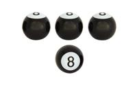 AutoStyle ventieldoppen 8 ball AV zwart 4 stuks
