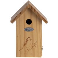 Vogelhuisje/nestkastje pimpelmees met silhouet  26 cm   -