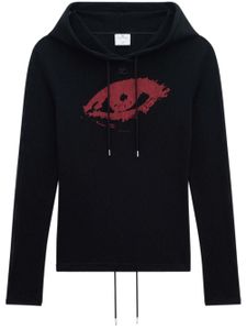 Courrèges hoodie à imprimé graphique - Noir