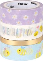 Folia Deko-Klebeband Washi-Tape HOTFOIL BEES 4er Set 57907189- - thumbnail