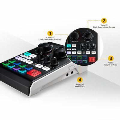 ATEN UC8000 Podcast AI Audio Mixer MicLIVE 6-CH