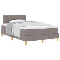 vidaXL Boxspring Bed Met Matras Taupe 120x190 cm Stof