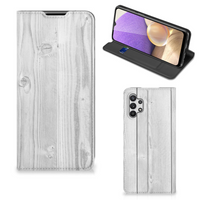 Samsung Galaxy A32 5G Book Wallet Case White Wood