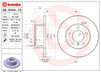 Remschijf BREMBO, Remschijftype: Massief, u.a. für Mercedes-Benz, Puch