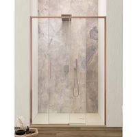 Schuifdeur Lacus Torcello Tweedelig Helder Glas 160x200 cm Aluminium Profiel Rose Goud Lacus