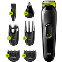 Braun All-in-one MGK3221 6-in-1 Baardtrimmer Voor Mannen, Gezichts-, Haar-, Oor-, Neustrimmer, Voltgroen