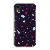 Dark Rounded Terrazzo: iPhone XR Volledig Geprint Hoesje