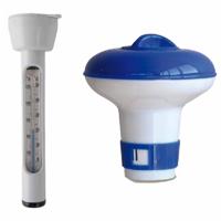 Zwembad chlorinator chloordrijver/chloorverdeler met thermometer voor kleine zwembaden - Zwembadreinigingsmiddelen