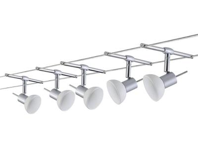 Paulmann Sheela 94136 Kabelbasissysteem GU5.3 50 W LED Chroom (mat), Opaal