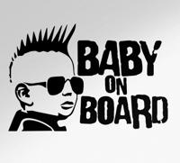 Baby aan boord sticker Baby rockster - thumbnail