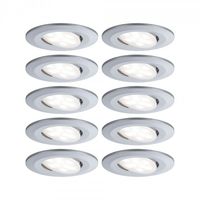 Paulmann LED-inbouwlamp voor badkamer Set van 10 stuks 65 W Chroom (mat)