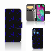 Samsung Galaxy A40 Telefoon Hoesje Vlinder Patroon