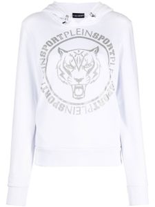 Plein Sport hoodie à logo imprimé - Blanc