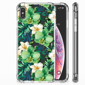 Apple iPhone Xs Max Case Orchidee Groen