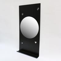 Fonteinspiegel Rond INK Note met Planchet Rechthoek 36x72cm Staal Mat Zwart met 4 Magneten