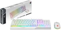 MSI VIGOR GK30 COMBO WHITE US LAYOUT GK30 Gaming Keyboard QWERTY en GM11 Gaming Mouse (bekabeld, Plunger Switch, wit, RGB)