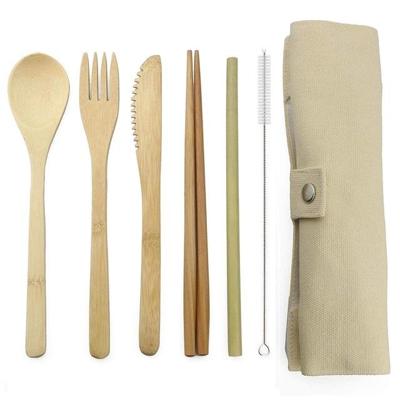 2 PC'S reizen creatieve bamboe stro dinnerware messen vork lepel eetstokjes set met doek zak (beige) 2 PC'S reizen creatieve bamboe stro dinnerware messen vork lepel eetstokjes set met doek zak (beige)