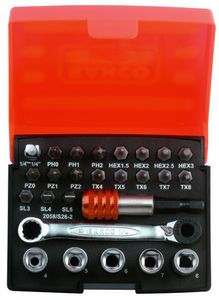 Bahco bit set met bit ratchet | 2058/S26-2