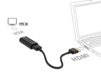 Delock 65667 Adapter HDMI-A male > VGA female Metalen behuizing met 15cm kabel - thumbnail