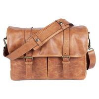 Bronkey Roma Large Leather Camera Bag Bruin