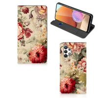 Smart Cover voor Samsung Galaxy A32 4G | A32 5G Enterprise Editie Bloemen - thumbnail