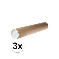 3x Brede verzendkoker 68 x 10 cm   -