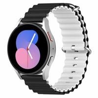 By Qubix - Ocean Style bandje - Zwart/wit - Compatible met Xiaomi Redmi Watch 5 Active/Redmi Watch 5 Lite - Compatible Xiaomi bandje