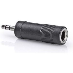 Stereo-Audioadapter | 3,5 mm Male - 6,35 mm Female | Zwart