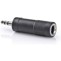 Stereo-Audioadapter | 3,5 mm Male - 6,35 mm Female | Zwart