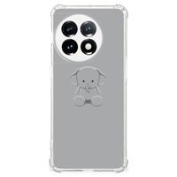 OnePlus 11 Stevig Bumper Hoesje Grijs Baby Olifant - thumbnail