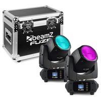 Beamz 2x Fuze75B Beam LED movinghead met flightcase - thumbnail