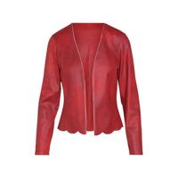 Cassis imitatieleren jasje donkerrood