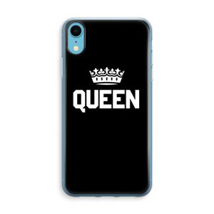 Queen zwart: iPhone XR Transparant Hoesje