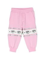 Chiara Ferragni Kids pantalon de jogging en coton à rayures - Rose