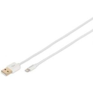 Digitus 1m, Lightning/USB-A 1m USB A Lightning Wit