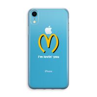 I'm lovin' you: iPhone XR Transparant Hoesje - thumbnail