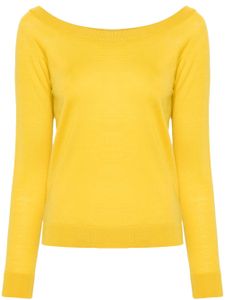 Semicouture pull fin en laine vierge - Jaune