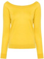 Semicouture pull fin en laine vierge - Jaune