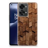 Bumper Hoesje voor OnePlus Nord 2T Wooden Cubes