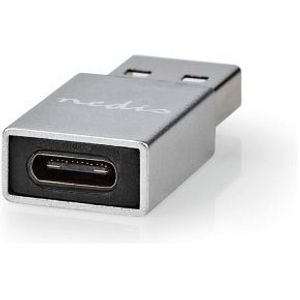 USB-Adapter | USB 3.2 Gen 1 | USB-A Male | USB Type-C© Female | Vernikkeld | Recht | Aluminium | Z