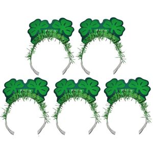 5x Groene diadeem St Patricks Day   -