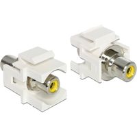 DeLOCK Keystone module RCA female > RCA female yellow adapter 86306 - thumbnail