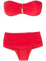 Brigitte bikini froncé à design bandeau - Rouge