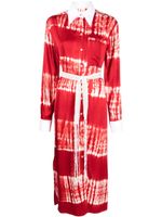 Wales Bonner robe-chemise à motif tie-dye - Rouge - thumbnail