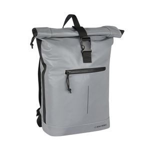 New Rebels Reflect New York Zilver 21L Rolltop Rugzak Waterafstotend Laptop 15.6"